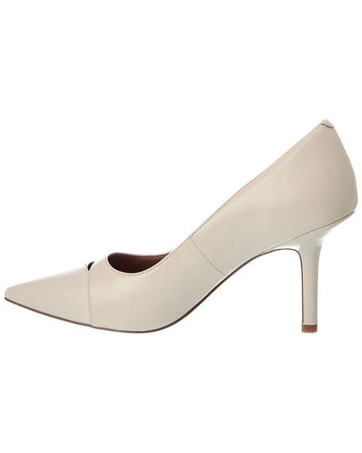 Linea Paolo White Prue Leather Pump