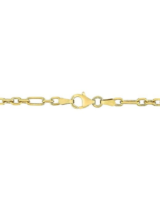 Italian Silver Metallic 18K Over Figaro Chain Bracelet