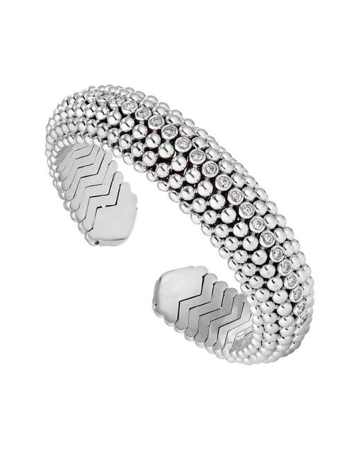 BVLGARI White 18K 1.00 Ct. Tw. Diamond Beaded Bracelet (Authentic Pre-Owned)
