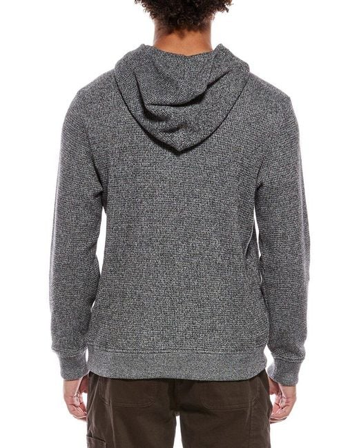 Vince Gray Brushed Waffle Hoodie for men