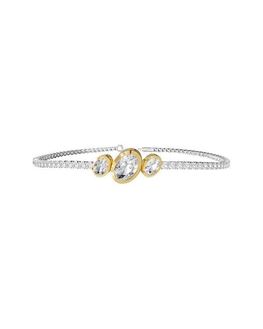 Lab Grown Diamonds White 18K Over 3.88 Ct. Tw. Lab-Grown Diamond Bangle Bracelet