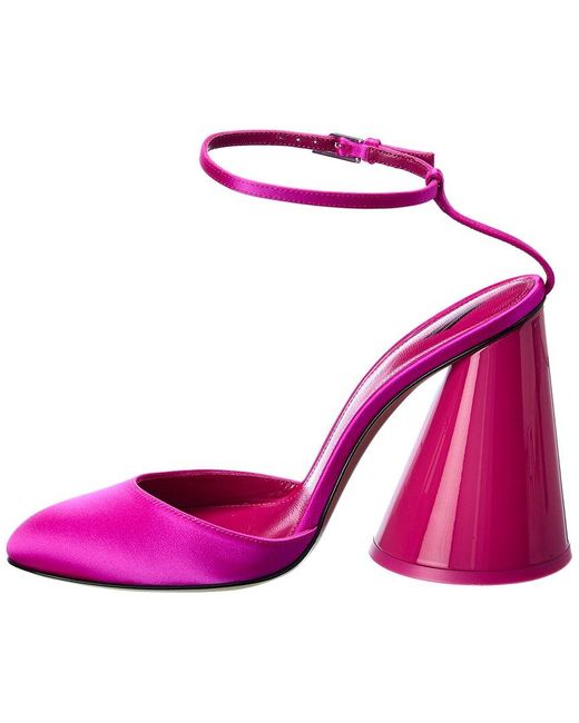 The Attico Pink Luz Satin Pump