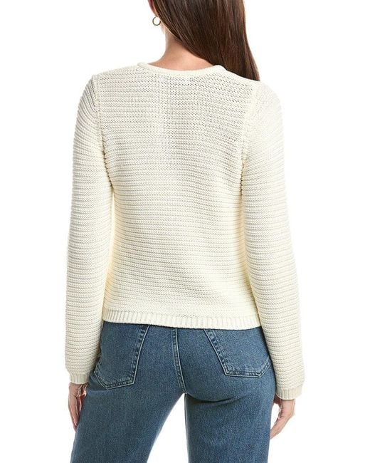 Michael Stars White Kaden Crewneck Cardigan