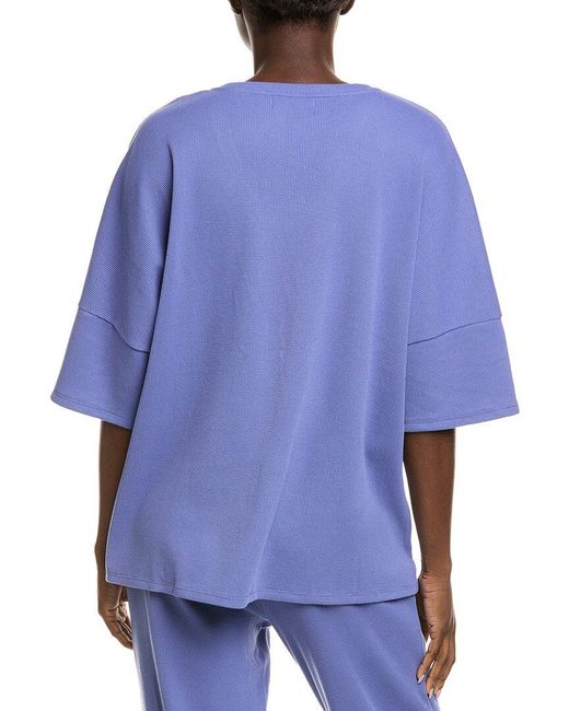 Natori Blue Tranquility V-Neck Top
