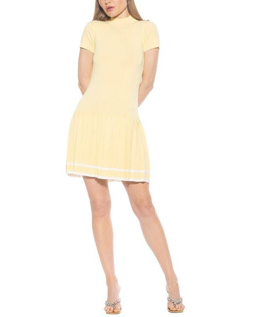 Alexia Admor Yellow Devika Fit And Flare Dress