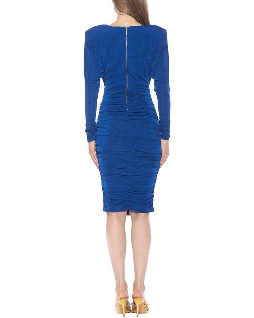 Alexia Admor Blue Long Sheath Dress