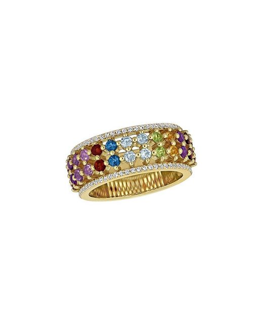 Rina Limor White Plated 1.76 Ct. Tw. Gemstone Ring