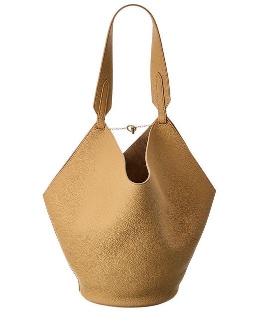 Khaite Natural Lotus Small Leather Tote