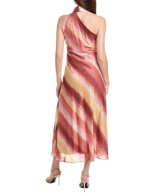 Taylor Pink Sleeveless Linen-Blend Maxi Dress