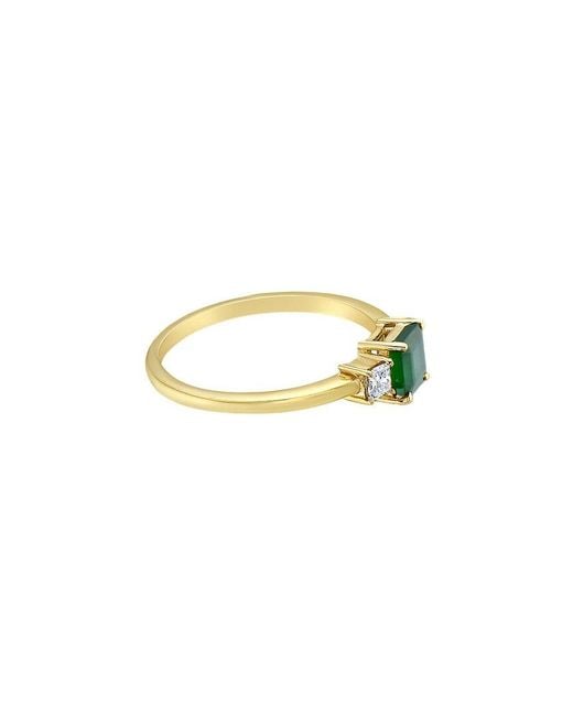 Forever Creations USA Inc. Green Forever Creations 14K 0.80 Ct. Tw. Diamond & Emerald Ring
