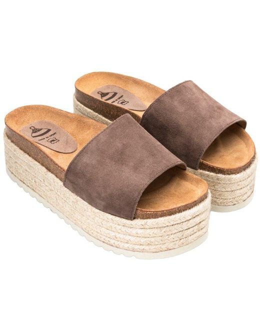 Menina Step Brown Tall Leather Flat
