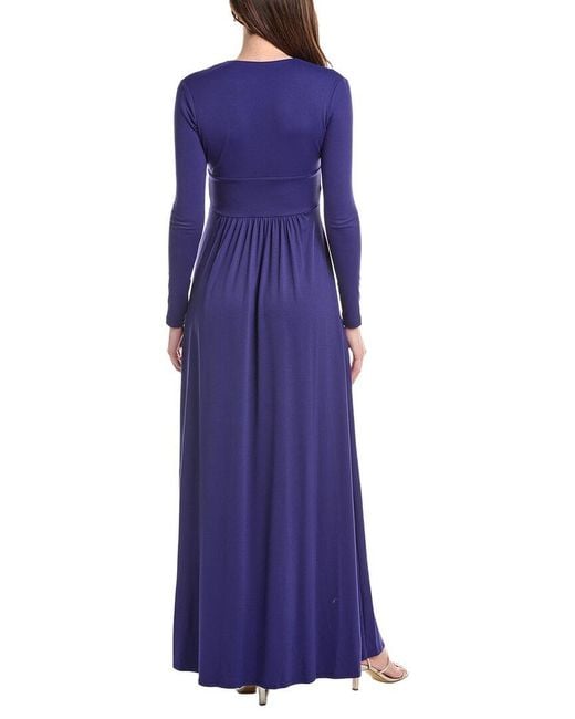 Susana Monaco Purple Center Gathered Tie Dress
