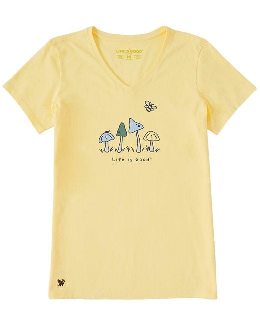 Life Is Good. Yellow Crusher Lite T-Shirt
