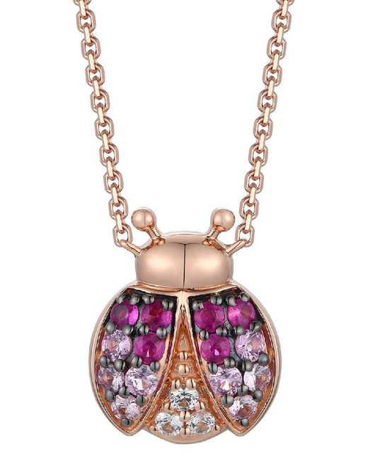 Le Vian Pink Beautiful Creations 14K 0.39 Ct. Tw. Sapphire Adjustable Necklace
