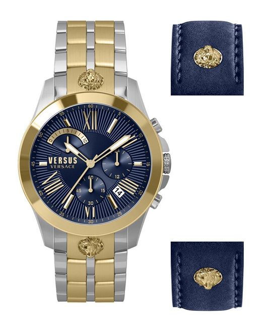 Versus  Blue Versus By Versace Chrono Lion Box Set Watch for men