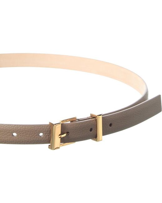Khaite White Manhattan Leather Belt