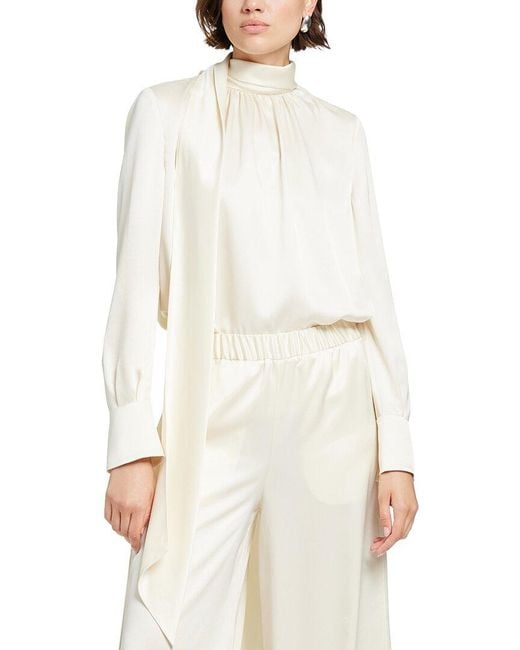 Toccin White Veronica Pussy Bow Blouse