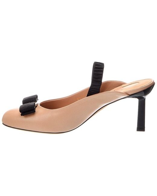 Ferragamo Pink Flavia 70 Leather Pump