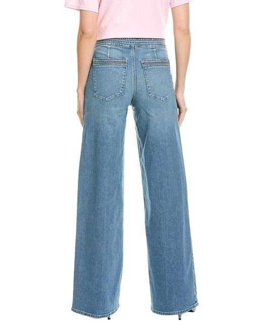 FRAME Blue Triple Binding Geneva Wide Leg Jean