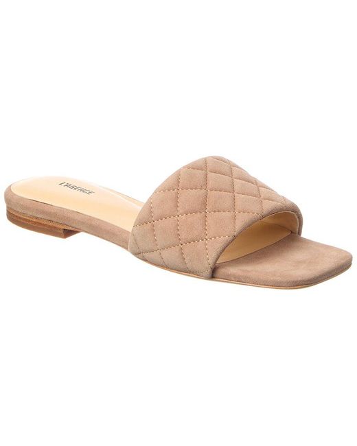 L'Agence Brown Aloise Suede Slide