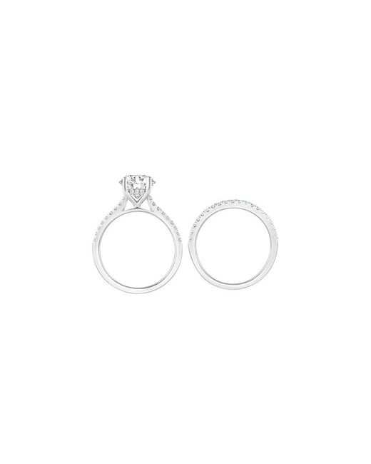 Lab Grown Diamonds White 14K 2.00 Ct. Tw. Lab-Grown Diamond Bridal Ring Set