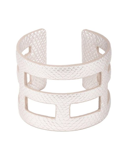 Saachi White Cuff Bracelet