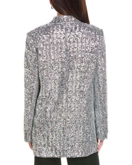 Michael Kors Gray Collection Sequin Boyfriend Blazer