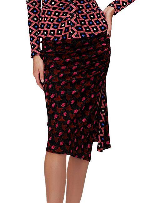 Diane von Furstenberg Red Dariella Reversible Skirt