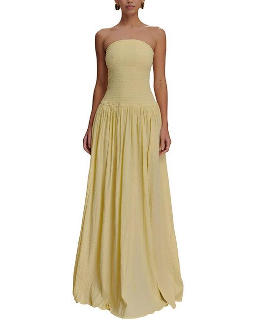 LOEY Metallic Solid Maxi Dress