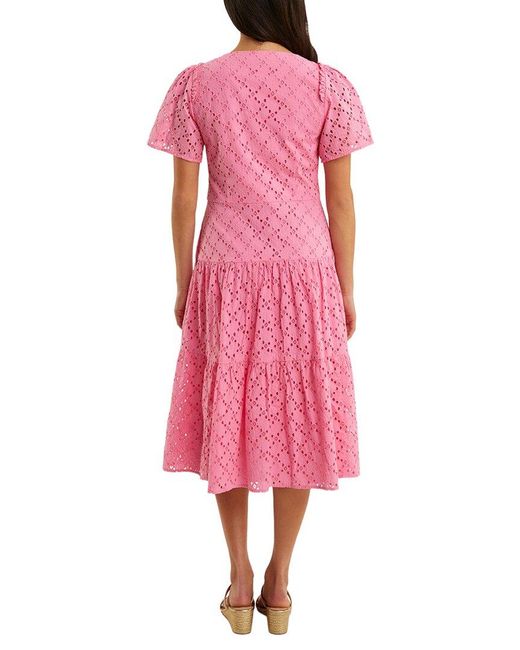 Draper James Pink Caitlyn Midi Dress
