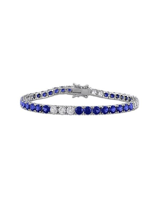 Rina Limor Blue 13.44 Ct. Tw. Lab-Grown Sapphire Tennis Bracelet