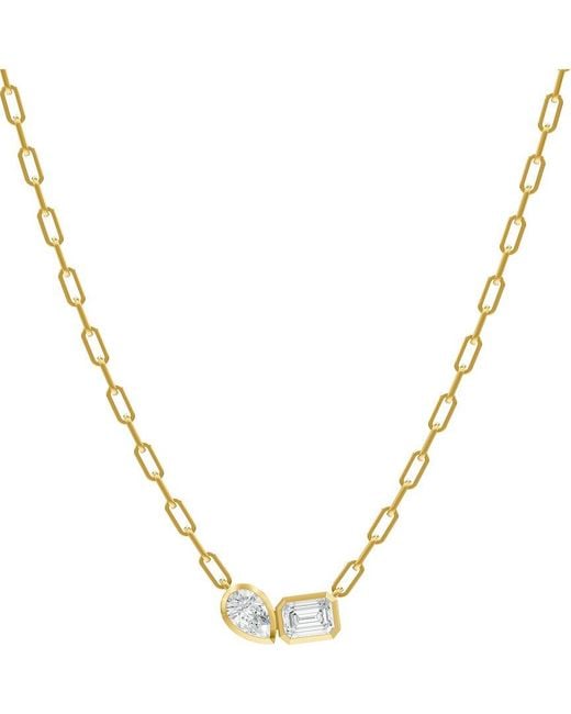 Lab Grown Diamonds Metallic 18K Over 1.70 Ct. Tw. Lab-Grown Diamond Necklace