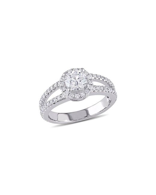 Rina Limor White 14K 1.29 Ct. Tw. Diamond Halo Split Shank Ring