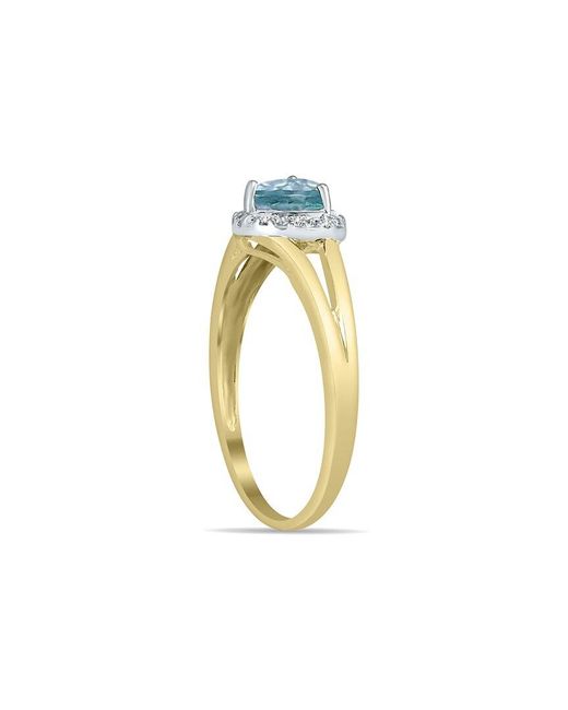 Gem Spark White 14K 0.51 Ct. Tw. Diamond & Aquamarine Ring