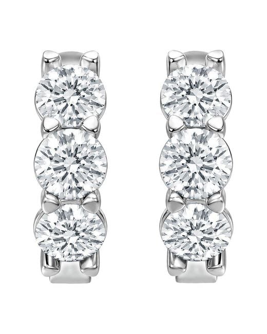 Lab Grown Diamonds White 14K 2.00 Ct. Tw. Lab-Grown Diamond Hoop Earring