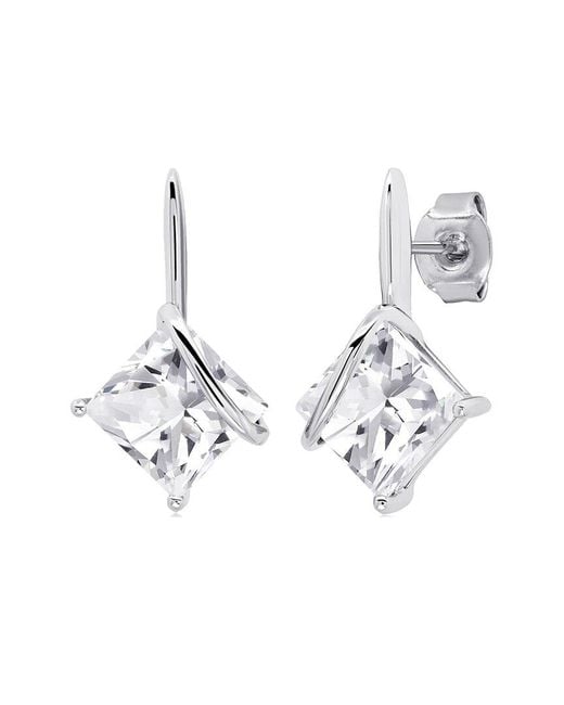 MaxColor Metallic 3.80 Ct. Tw. Lab-Grown Sapphire Drop Earrings