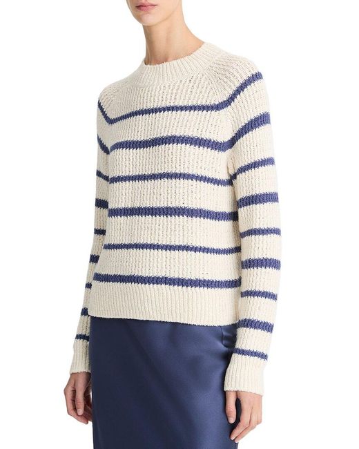 Vince Gray Ribbed Stripe Pullover