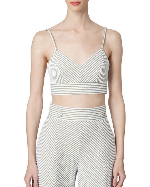 Carolina Herrera White Cropped Bustier