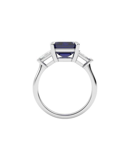VOWE Blue 14K 6.00 Ct. Tw. Lab-Grown Diamond & Lab-Grown Sapphire Ring