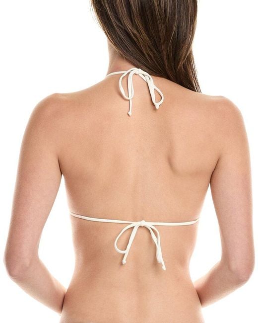 WeWoreWhat Natural Triangle Bikini Top