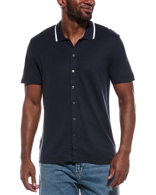 ATM Blue Pique Shirt for men