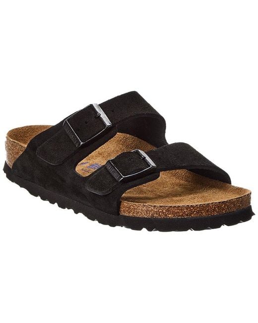 Birkenstock Brown Arizona Narrow Soft Footbed Suede Sandal