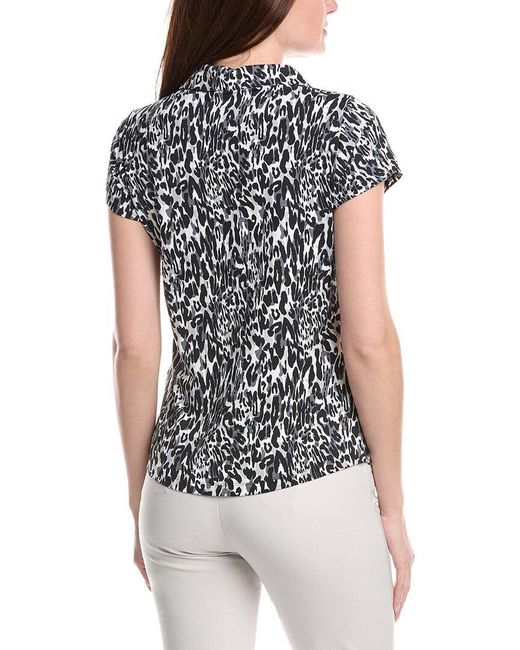 IBKUL Black Tulip Sleeve Polo Shirt