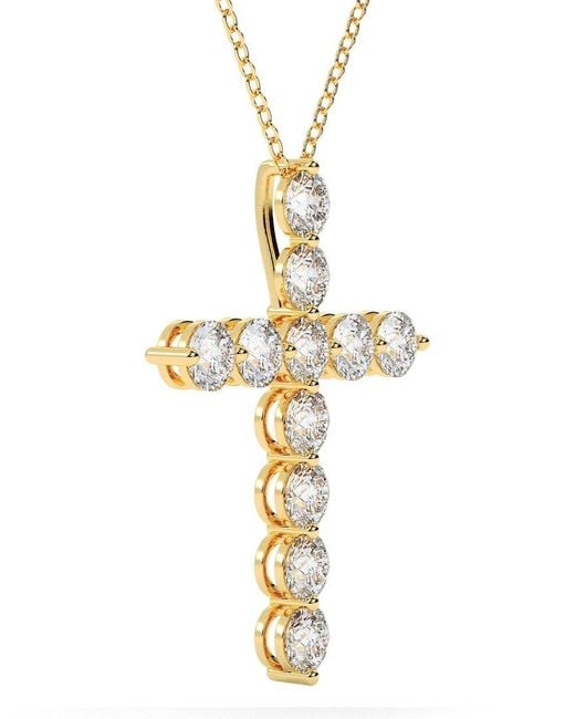 Diamond Select Cuts Metallic 14K 1.50 Ct. Tw. Diamond Pendant Necklace