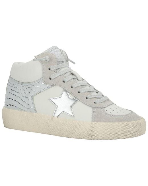 Vintage Havana White Reflex High Leather & Suede Sneaker
