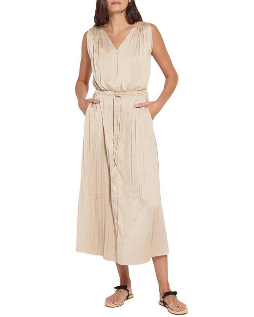 Lyssé Natural The Packable Pleated Dress