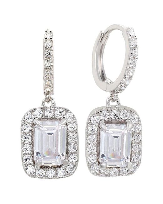Suzy Levian CZ Jewelry White Suzy Levian Silver Cz Dangle Earring