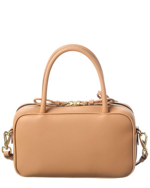 Prada Brown Triangle Leather Shoulder Bag