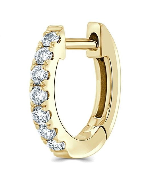 Sabrina Designs Metallic 14K 0.11 Ct. Tw. Diamond Single Huggie Earring