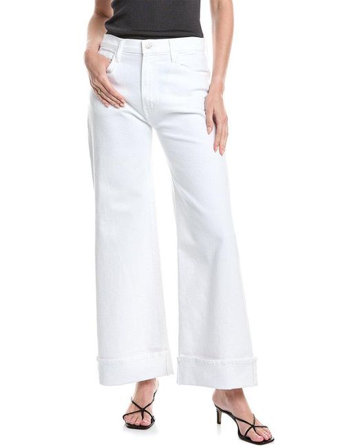 Hudson White Jolene Wide Leg Jean